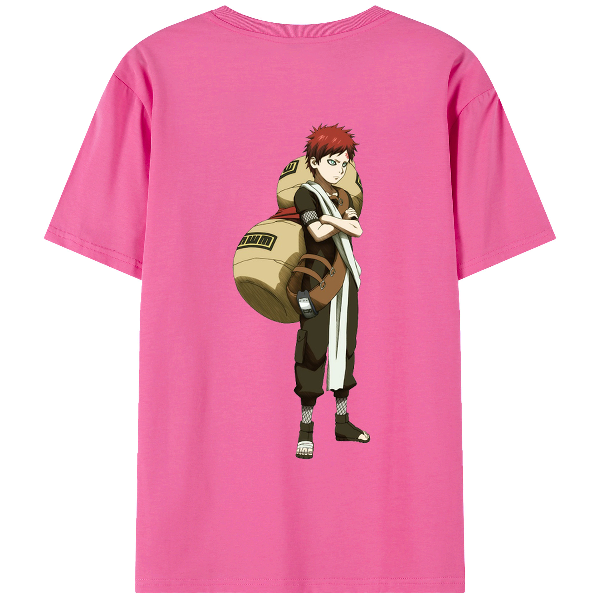（画像用） NARUTO -ナルト- ガアラ Gaara レディース半袖Tシャツ(バックプリント)